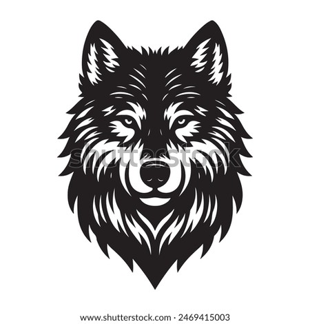 Wolf head logo vector illustration