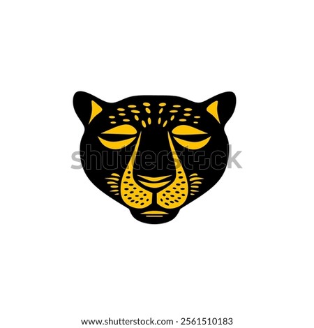 jaguar logo design with closed eyes