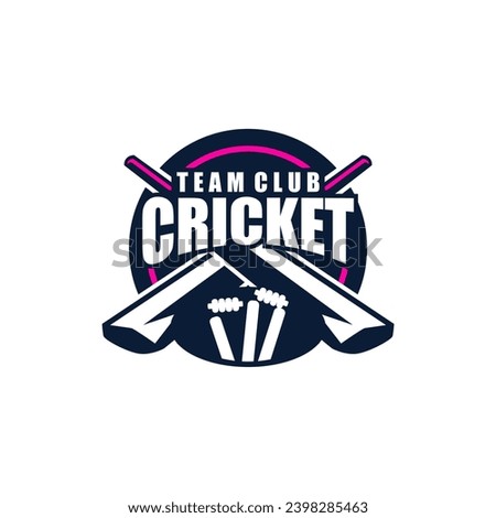 Cricket Academy Sport Player Logo