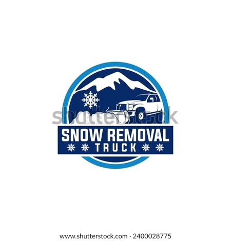 Snow Removal Logo Design Snowplow Service Frost Icon Symbol