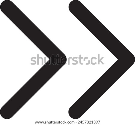 right arrows direction advancement silhouette style icon vector illustration