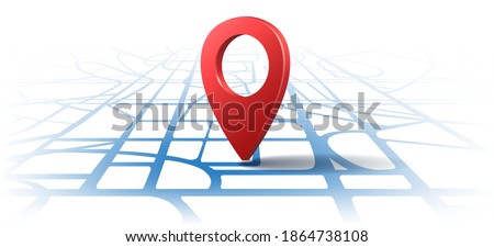 Gps 3d location pins. City or nautica map locations, street pointer symbols, check in icons, vector illustration