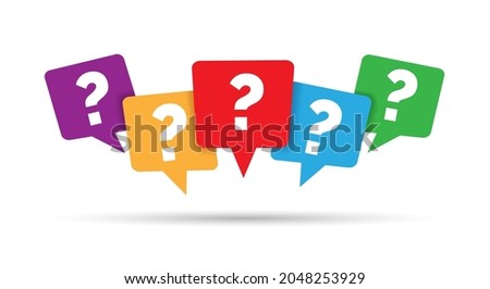 Question message marks. Faq questions inquiry discussions mark set, reasoning questioning markings signs, secret app support vector graphics