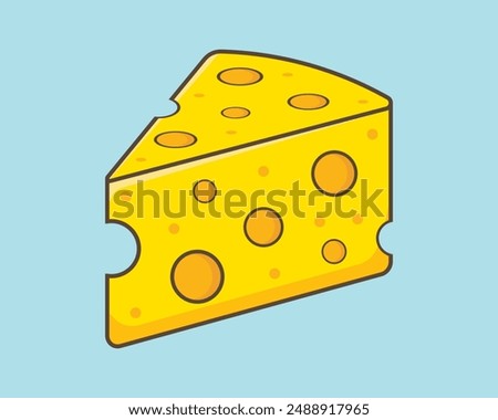 Realistic piece of cheese with lines vector. Piece, cheese, realistic, food, vector, line, dairy, hand, product, design, background. Can use for infographic, banner, poster, web design.