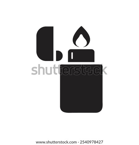 Fire lighter vector icon on white background