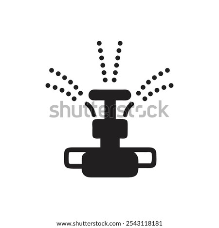 Pop up lawn sprinkler icon on white background