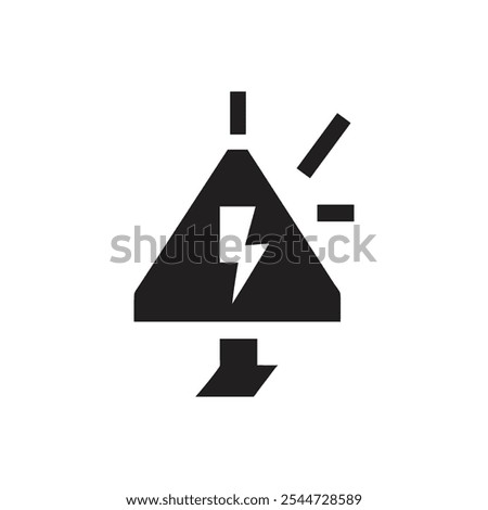 Electrical Hazard Icon on white background