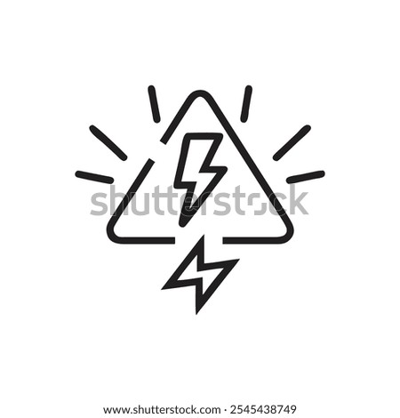 Electrical Hazard Icon on white background