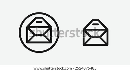 A versatile open mail icon, perfect for websites, apps, or any project requiring a clear and simple mailbox symbol. Available in both filled and outline styles.