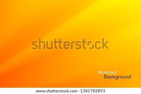 Orange minimal background. Yellow waves concept. Smooth orange lines. Simple design for web or app. Bright color backdrop. Soft fluid gradient. Vector illustration.