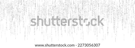 Binary code on white background. Abstract matrix stream. Running numbers template for website or poster. Futuristic data visualization. Modern coding concept. Vector illustration.