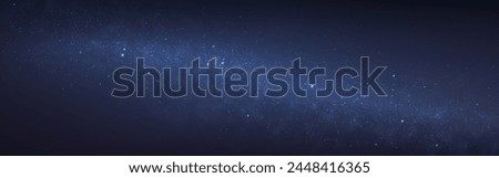 Similar – Image, Stock Photo Milky Way Galaxy Glowing Through The Light Cloudiness Overcast. Real Night Sky Stars. Natural Starry Sky Dark Black Background Backdrop