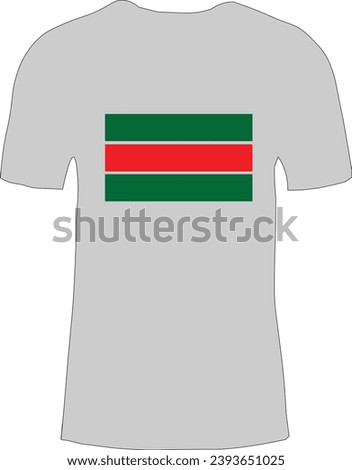 Simple off-white color flag designed T shirt