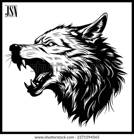 Wolf Head Growling Assertive Logo