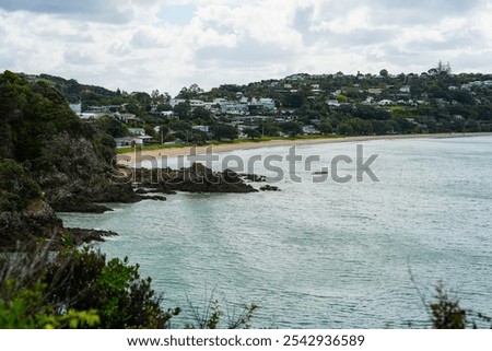 Similar – Image, Stock Photo Rocky hillside near ocean under cloudy sky