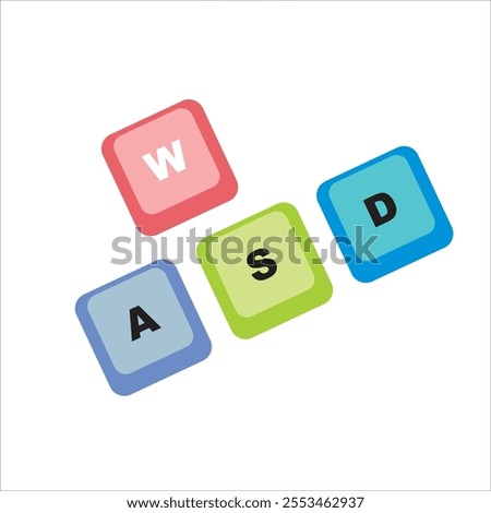 keyboard button icon set, keyboard button WASD icon, WASD keyboard