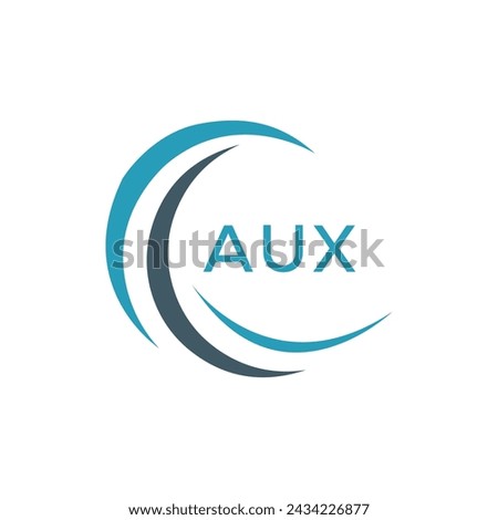 AUX  logo design template vector. AUX Business abstract connection vector logo. AUX icon circle logotype.
