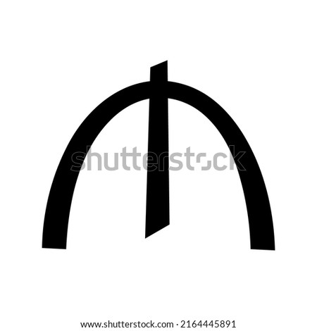 Azerbaijani manat currency official symbol isolated on white background. Vector