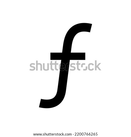 Aruban florin currency sign isolated on white background. Vector