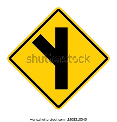 Diagonal Side Road Intersection road sign. Vector