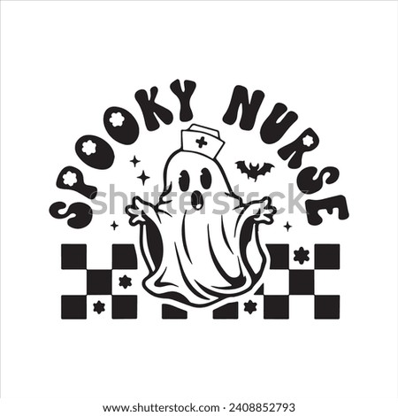 spooky nurse logo inspirational positive quotes, motivational, typography, lettering design