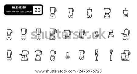 Blender icon collection, vector icon templates can be edited and resized.