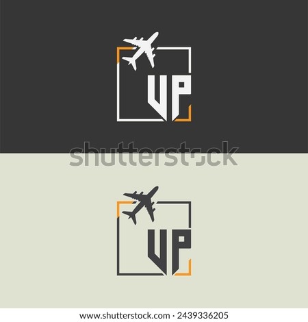 UP initial monogram logo with square style design.