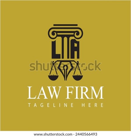 LA initial monogram logo for lawfirm.