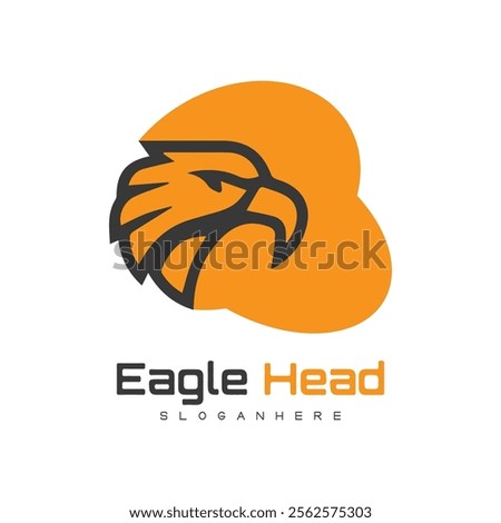 Detailed vector illustration of an eagle head with a fierce and determined expression.
