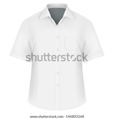 Photo-Realistic Vector Illustration. Men'S Button Down Shirt Design ...