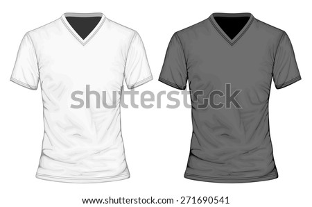 Men's t-shirt short sleeve. Vector illustration.