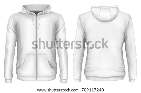 Get Full-Zip Hooded Sweatshirt Back Half Side View Of ...