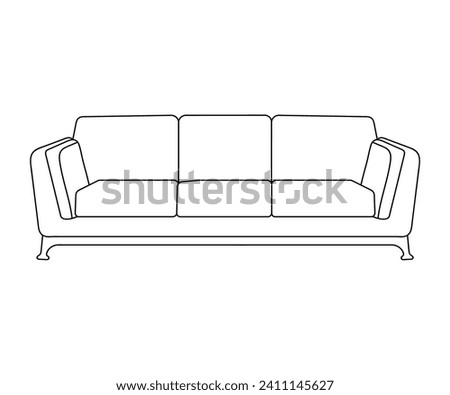 Sofa line Icons. Furniture design. Collection of sofa illustration. Modern furniture set isolated on white background.