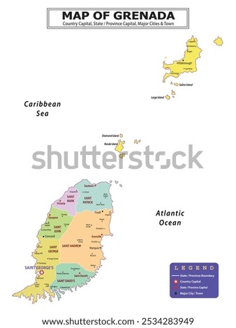 American Countries Geography Political map. Political map of country with capital, province or state capital, major cities and town.