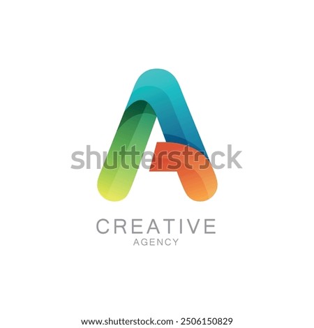 Colorful Creative Agency Logo With Gradient Letter A Design
