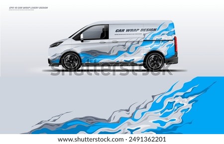 Van Wrap livery design vector file eps 10 printable file eps 10