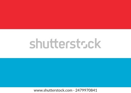 Luxembourg waving flag pattern background. Realistic national flag design. Abstract vector template.