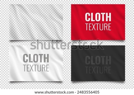 Fabric cloth texture with shadow on background. Graphic concept for your design.