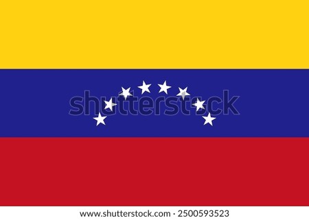 Venezuela waving flag pattern background. Realistic national flag design. Abstract vector template.