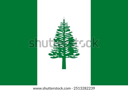 Norfolk Island flag pattern background. Realistic national flag design. Abstract vector template.