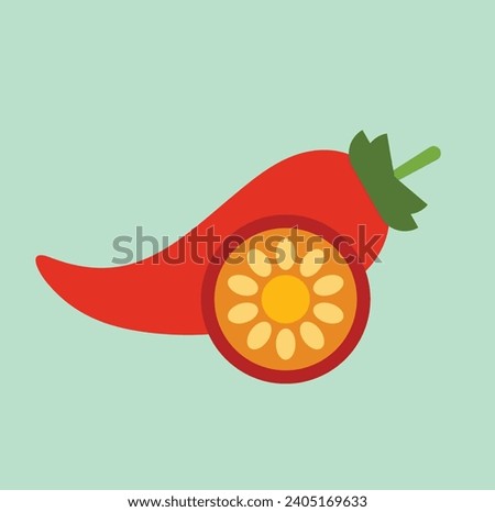 this is red chili icon design