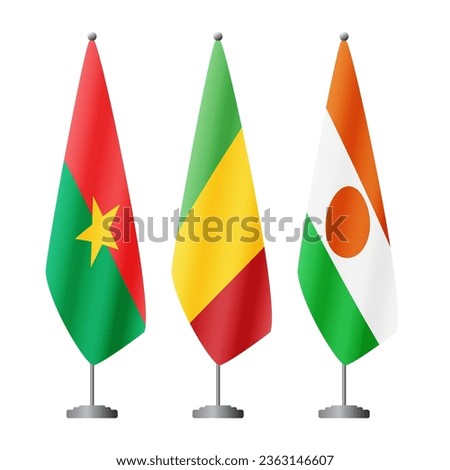 Flags of the states of the Alliance of Sahel States