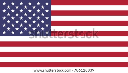 Flag of USA in national colors, vector