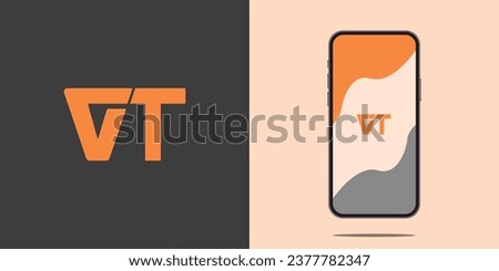 V,T,VT,TV, logo vector letter abstract monogram