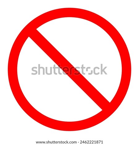 Image, Stock Photo Prohibition sign at an industrial plant.