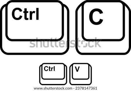 Ctrl C Ctrl V keyboard button 