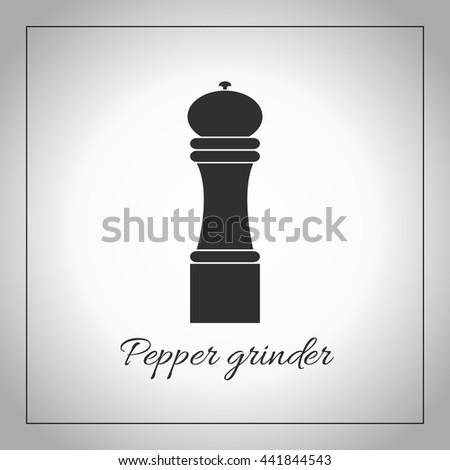 pepper grinder, salt spice shaker, black pepper mill vector simple flat icon. Seasoning  hand grinder. Restaurant kitchen tool. isolated graphic illustration