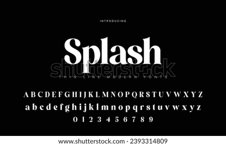 abstract modern sans serif alphabet font