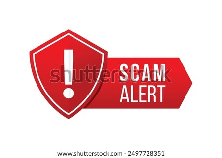 vector Red Triangle Scam alert warning sign
