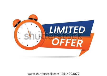 vector limited offer minute discount offer background with clock design
